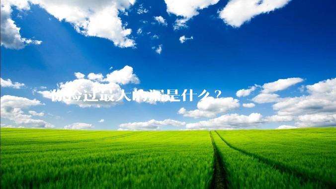 你捡过最大的漏是什么?