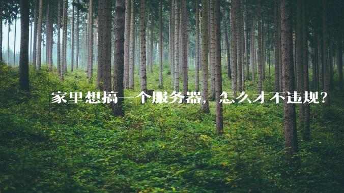 家里想搞一个服务器,怎么才不违规?