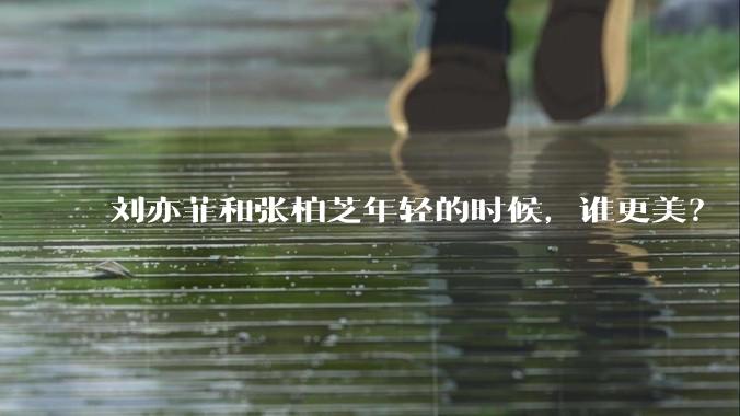 刘亦菲和张柏芝年轻的时候,谁更美?