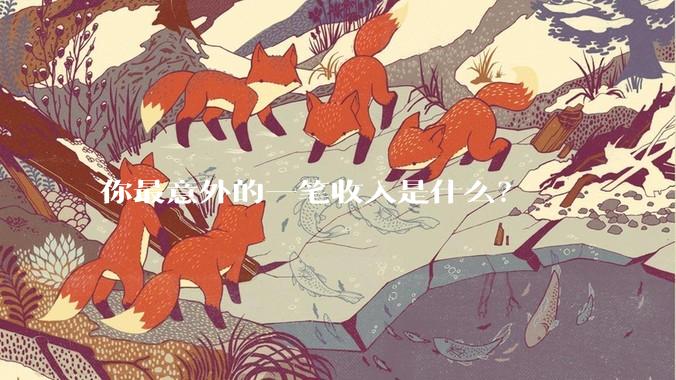 你最意外的一笔收入是什么?
